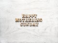 Mothering Sunday. Card. View from above. Close up Royalty Free Stock Photo