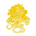 Mothering Sunday Lettering Royalty Free Stock Photo