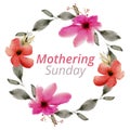 Mothering sunday wreath watercolor