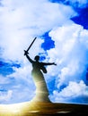 , the Motherland calls, in all the splendor of his worth Royalty Free Stock Photo