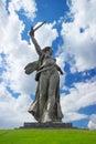 The Motherland Calls statue, memorial monument complex Heroes of the Battle of Stalingrad on Mamayev Kurgan, Volgograd, Russia Royalty Free Stock Photo