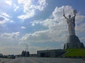 The Motherland monument , one of the symbols of Kyiv, in park of the Victory, Ukraine