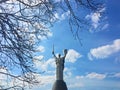 The Motherland monument , one of the symbols of Kyiv, in park of the Victory, Ukraine