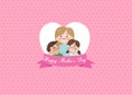 Happy mothers day design concept greeting card vector image