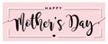 Happy Mothers Day with frame and pink colour background