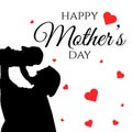 Mother`s day greeting card. mom and son. Royalty Free Stock Photo