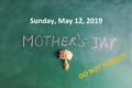 Mothers Day 2019 background with chalkboard