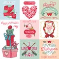 Mothers day cards set.Labels, hearts,decor