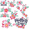 mothers day clipart floral illustrations