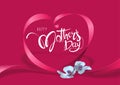 Happy Mother`s Day Purple Greeting Card with Heart