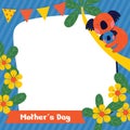 Mothers day frame in hand drawn style Royalty Free Stock Photo