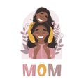 Mothers Day greeting card. I love you Mom Royalty Free Stock Photo