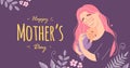 Mothers day greeting card, mother hugs baby Royalty Free Stock Photo