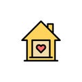 Mothers day house outline icon. Element of mothers day illustration icon. Signs and symbols can be used for web, logo, mobile app