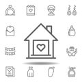 mothers day house outline icon. set of mothers day illustration icon. Signs and symbols can be used for web, logo, mobile app, UI