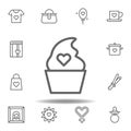 mothers day ice cream outline icon. set of mothers day illustration icon. Signs and symbols can be used for web, logo, mobile app