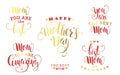 Mothers Day. Lettering design.