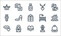 mothers day line icons. linear set. quality vector line set such as diamond ring, mothers day, kiss, grandmother, mother, womens