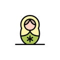 Mothers day matryoshka outline icon. Element of mothers day illustration icon. Signs and symbols can be used for web, logo, mobile