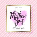Mothers day sale background layout for banners
