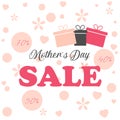 Mothers day sale background layout for banners,wallpaper,flyers, invitation, posters, brochure, voucher discount. Vector