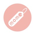 Mothers day, tag price lettering mom celebration block style icon