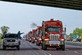 Mothers Day Truck Convoy in Lancaster Pennsylvania Royalty Free Stock Photo