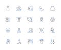 Mothers line icons collection. Nurturing, Selfless, Compassionate, Loving, Strong, Wise, Patient vector and linear