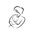 Mom And Baby , Baby Care Logo Design Concept Template , Mother Care Logo