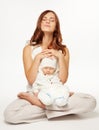 Mothers meditation Royalty Free Stock Photo