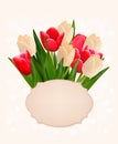 Mothers's Day holiday background with bouquet of colorful flower