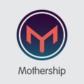 Mothership - Virtual Currency Coin Illustration. Royalty Free Stock Photo