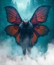 Mothman , mysterious winged creature said to have been observed in Point Pleasant, West Virginia, USA Royalty Free Stock Photo