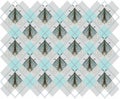 Moths on geometric background, textile pattern