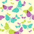 Moths. seamless pattern