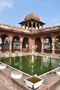 Moti Masjid and front Ablution pond wuzu khana, an Islamic architecture, Pearl Mosque Built by Sikander Begum in the year 1860