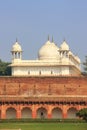 Moti Masjid Pearl Mosque in Agra Fort, Uttar Pradesh, India Royalty Free Stock Photo