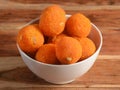 Motichoor Laddoo or Bundi Laddoo made from fine bundi, ball shaped sweets popular in indian subcontinent cooked with sugar, ghee.