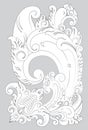 Motif Bali line art Royalty Free Stock Photo