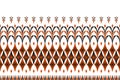 Motif border ethnic Ikat art. Seamless pattern traditional. Aztec ornament print