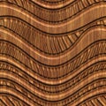 Carved pattern on wood background seamless texture, 3d illustration