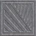 Stone carving texture with geometric pattern, panel, 3d illustration