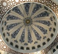 The motifs inside the dome of the mosque are very beautiful