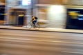 Motion blur. Male cycling bicycle
