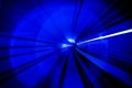 Motion Blur Abstract - in an underground tunnel heading towards Royalty Free Stock Photo