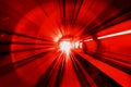 Motion Blur Abstract - in an underground tunnel heading towards Royalty Free Stock Photo