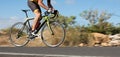 Motion blur of a bike race with the bicycle and rider