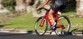 Motion blur of a bike race with the bicycle and rider Royalty Free Stock Photo