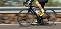 Motion blur of a bike race with the bicycle and rider Royalty Free Stock Photo