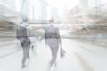 Motion blur business people Royalty Free Stock Photo